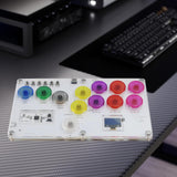 Maxbell Arcade Street Fight Game Controller Joystick Durable Multipurpose Custom RGB Style E