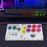 Maxbell Arcade Street Fight Game Controller Joystick Durable Multipurpose Custom RGB Style E