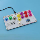 Maxbell Arcade Street Fight Game Controller Joystick Durable Multipurpose Custom RGB Style E