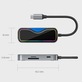 Maxbell USB Hub Aluminum Alloy PD 100W Laptop Docking Station 7 in 1 Docking Station