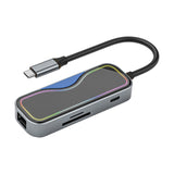 Maxbell USB Hub Aluminum Alloy PD 100W Laptop Docking Station 7 in 1 Docking Station