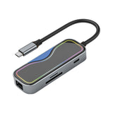 Maxbell USB Hub Aluminum Alloy PD 100W Laptop Docking Station 7 in 1 Docking Station