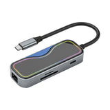 Maxbell USB Hub Aluminum Alloy PD 100W Laptop Docking Station 7 in 1 Docking Station