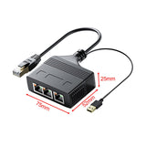 Maxbell RJ 45 Ethernet Splitter Cable 1 to 3 Ports Ethernet Adapter for Cat5 5E Cat6 1to3 1000Mbps