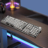 Maxbell Retro Punk 104 Key PC Wired Keyboard Black Switch Mechanical Gaming Keyboard