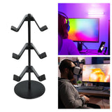 Maxbell Game Controller Holder Anti Slip Base Plastic Headphone Stand for Headphones 3 Tier Black