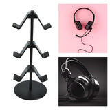 Maxbell Game Controller Holder Anti Slip Base Plastic Headphone Stand for Headphones 3 Tier Black