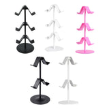 Maxbell Game Controller Holder Anti Slip Base Plastic Headphone Stand for Headphones 3 Tier Black