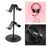 Maxbell Game Controller Holder Anti Slip Base Plastic Headphone Stand for Headphones 2 Tier Black