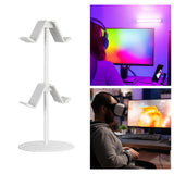 Maxbell Game Controller Holder Anti Slip Base Plastic Headphone Stand for Headphones 2 Tier White