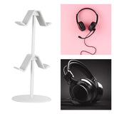Maxbell Game Controller Holder Anti Slip Base Plastic Headphone Stand for Headphones 2 Tier White