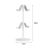 Maxbell Game Controller Holder Anti Slip Base Plastic Headphone Stand for Headphones 2 Tier White