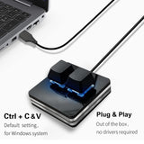 Maxbell Copy and Paste 2 Key Keyboard USB Mini Keyboard 2 Keys for Audio Programming