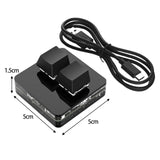 Maxbell Copy and Paste 2 Key Keyboard USB Mini Keyboard 2 Keys for Audio Programming