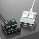 Maxbell 2 Keys Copy Paste Keyboard RGB 2 Key Gaming Keyboard for Macros Rhythm Games