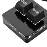 Maxbell Copy and Paste 2 Key Keyboard RGB USB Mini Keyboard 2 Keys for Audio Drawing black