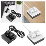 Maxbell Copy and Paste 2 Key Keyboard RGB USB Mini Keyboard 2 Keys for Audio Drawing black