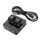 Maxbell Copy and Paste 2 Key Keyboard RGB USB Mini Keyboard 2 Keys for Audio Drawing black