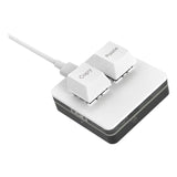 Maxbell Copy and Paste 2 Key Keyboard RGB USB Mini Keyboard 2 Keys for Audio Drawing white