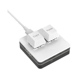 Maxbell Copy and Paste 2 Key Keyboard RGB USB Mini Keyboard 2 Keys for Audio Drawing white