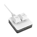 Maxbell Copy and Paste 2 Key Keyboard RGB USB Mini Keyboard 2 Keys for Audio Drawing white