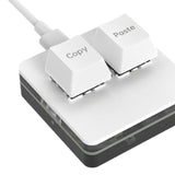 Maxbell Copy and Paste 2 Key Keyboard RGB USB Mini Keyboard 2 Keys for Audio Drawing white