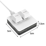 Maxbell Copy and Paste 2 Key Keyboard RGB USB Mini Keyboard 2 Keys for Audio Drawing white