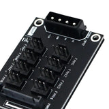 Maxbell Computer Case Cooling Fans Hub 4Pin 3Pin Practical 12V PC Chassis Cooling PWM