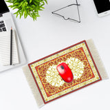 Maxbell Mouse Mat Rug Mouse Pad Mousepad Boho Cup Rug for Gaming Kitchen Table Decor 22cmx18cmx0.2cm Style C