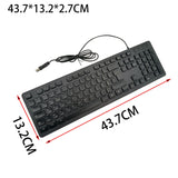 Maxbell Wired Keyboard French Layout Mute French Keyboard for PC Computer Convenient Black
