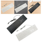 Maxbell Wired Keyboard French Layout Mute French Keyboard for PC Computer Convenient Black