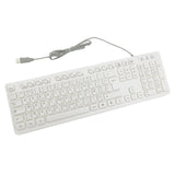 Maxbell Wired Keyboard French Layout Mute French Keyboard for PC Computer Convenient White