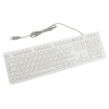 Maxbell Wired Keyboard French Layout Mute French Keyboard for PC Computer Convenient White