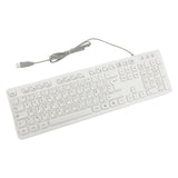 Maxbell Wired Keyboard French Layout Mute French Keyboard for PC Computer Convenient White