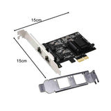 Maxbell Dual-port PCIe Gigabit Network Card 1000M for Freebsd Windows Window Server 2.5G