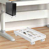 Maxbell Mobile CPU Stand Desktop Stand Sturdy Protective Durable Under Desk PC Tower White
