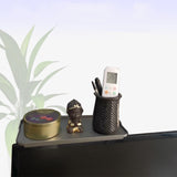 Maxbell TV Top Shelf Stable Monitor Top Shelf for Cellphone Stand Router Media Boxes Grey