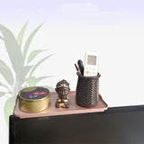 Maxbell TV Top Shelf Stable Monitor Top Shelf for Cellphone Stand Router Media Boxes Rose Gold