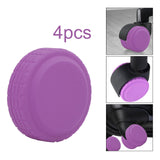 4x Travel Suitcases Wheel Cover Soft Lightweight Silent Luggage Wheel Covers Violet