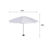 Maxbell 10.6inch DSLR Camera Hot Shoe Umbrella Accessory Lightweight Shade Protector Silvery