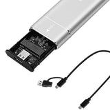 Maxbell Maxbell M.2 Enclosure Adapter Support M Key/B+M Key for External Case Equipment Silver