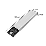 Maxbell Maxbell M.2 Enclosure Adapter Support M Key/B+M Key for External Case Equipment Silver