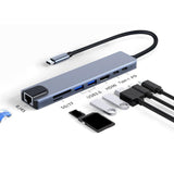 Maxbell USB C Docking Station USB C Splitter USB C to HDMI Adapter 8 in 1 Type C Hub
