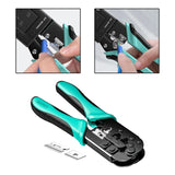 Maxbell Network Crimper Labor Saving Compact RJ11 RJ12 45 Connector Crimper Pliers