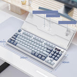 Maxbell Gamer Keyboard 87 Keys Hot Swap Sturdy 3 Modes Connectivity 14.1x5.5x1.7inch Style C