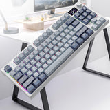 Maxbell Gamer Keyboard 87 Keys Hot Swap Sturdy 3 Modes Connectivity 14.1x5.5x1.7inch Style C