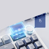 Maxbell Gamer Keyboard 87 Keys Hot Swap Sturdy 3 Modes Connectivity 14.1x5.5x1.7inch Style C