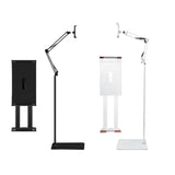 Maxbell Tablet Floor Stand Flexible Overhead Bed Phone Stand for Bedroom Gym Outdoor Black