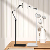 Maxbell Tablet Floor Stand Flexible Overhead Bed Phone Stand for Bedroom Gym Outdoor Black