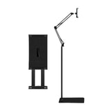 Maxbell Tablet Floor Stand Flexible Overhead Bed Phone Stand for Bedroom Gym Outdoor Black